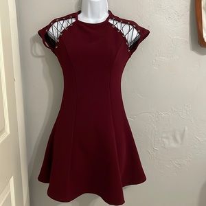 Burgundy flowy dress
